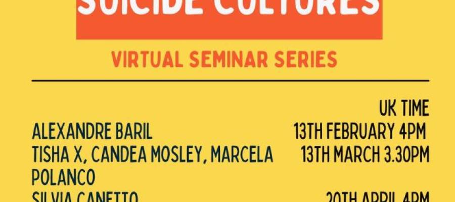 Suicide Cultures Seminar Series flyer
