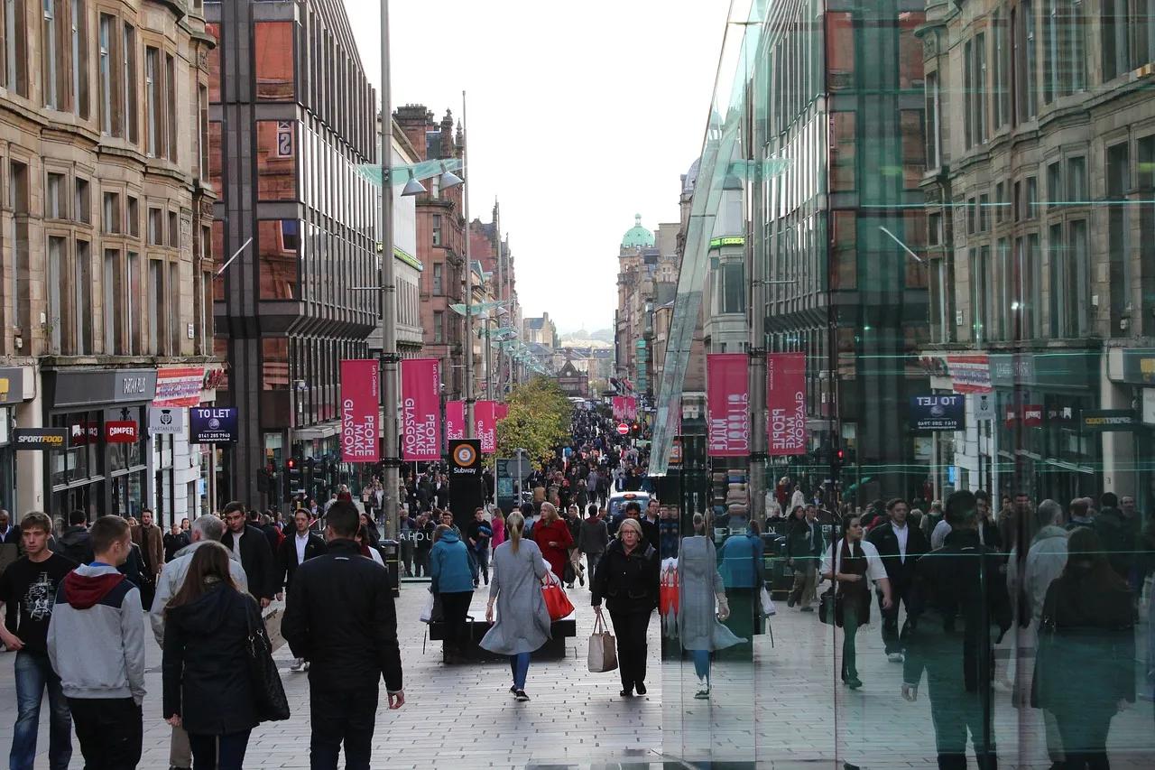 Busy city street